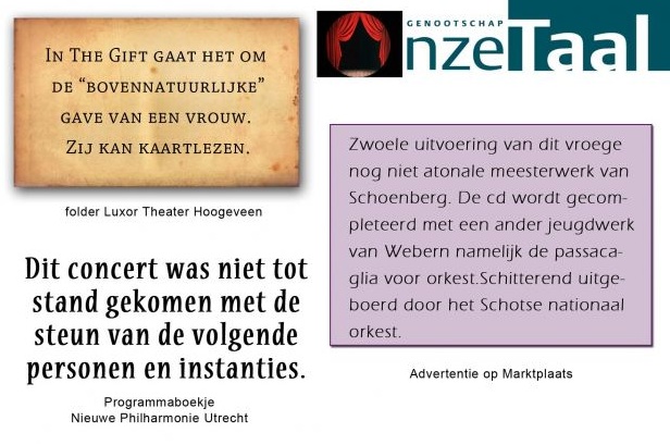 Concert van uitgeboerde kaartlezers