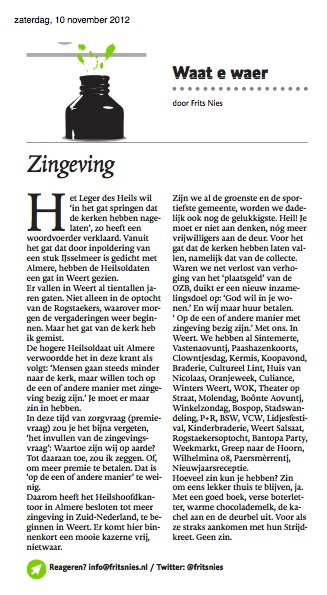 #Column in Dagblad De Limburger