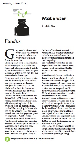 #Column #Exodus over oral #storytelling in #DagbladDeLimburger