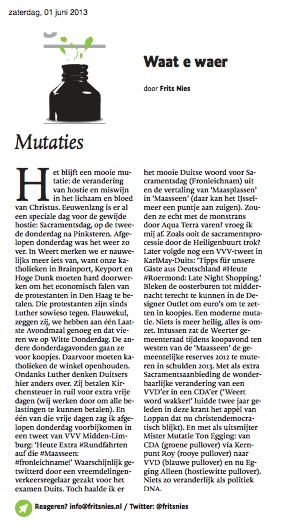 #Column #Mutaties in #DeLimburger over @VVVMid_Limburg en @VVDweert