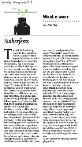 #Column in #DagbladDeLimburger over #Suikerfeest