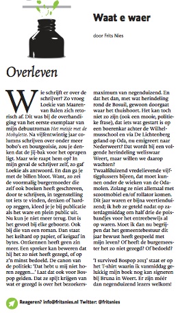 #Column over #HetmeisjemetdeMobylette en #Bospop in #DeLimburger