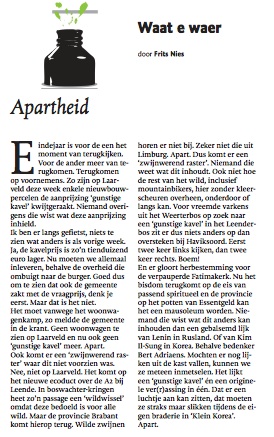 #Column #Apartheid in #DeLimburger