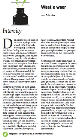#Column #Intercity @NS in #DeLimburger