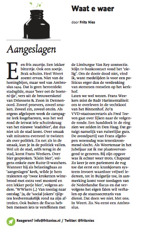 #Column over #Weekers en #Ambrosius in #DeLimburger