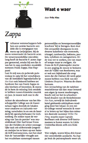 #Column over #Zappa in #DeLimburger