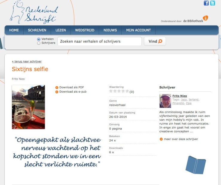 Sixtijns selfie http://www.nederland-schrijft.nl/verhaal/?story_id=1472&contest_id=11