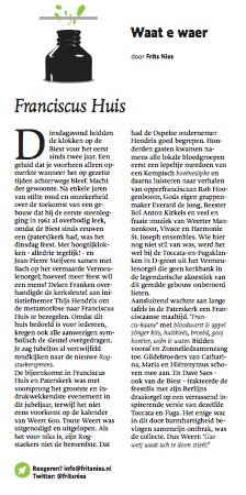 #Column over #Franciscushuis in #DeLimburger