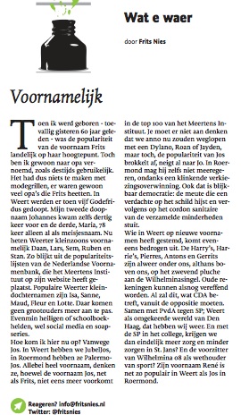#Column over #voornaam in #DeLimburger